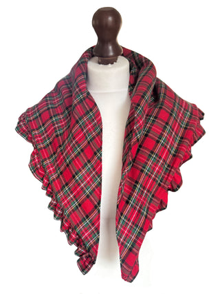 Triangle Red Tartan Scarf