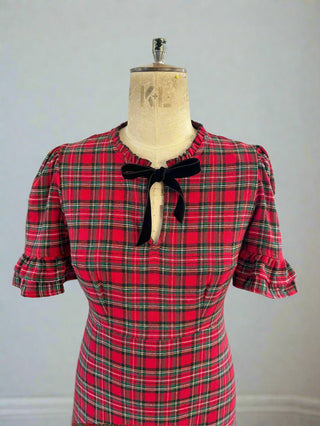 red check dress on mannequin