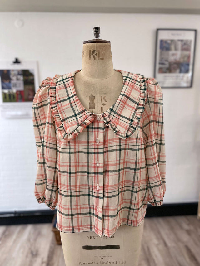 The Well Worn check blouse mannequin