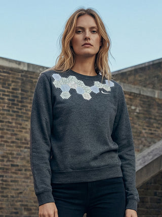 woman-wearing-patchwork-sweatshirt
