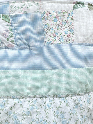 detail of quilted jacket fabric the well worn