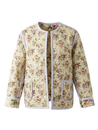 Floral patterned jacket on a white background