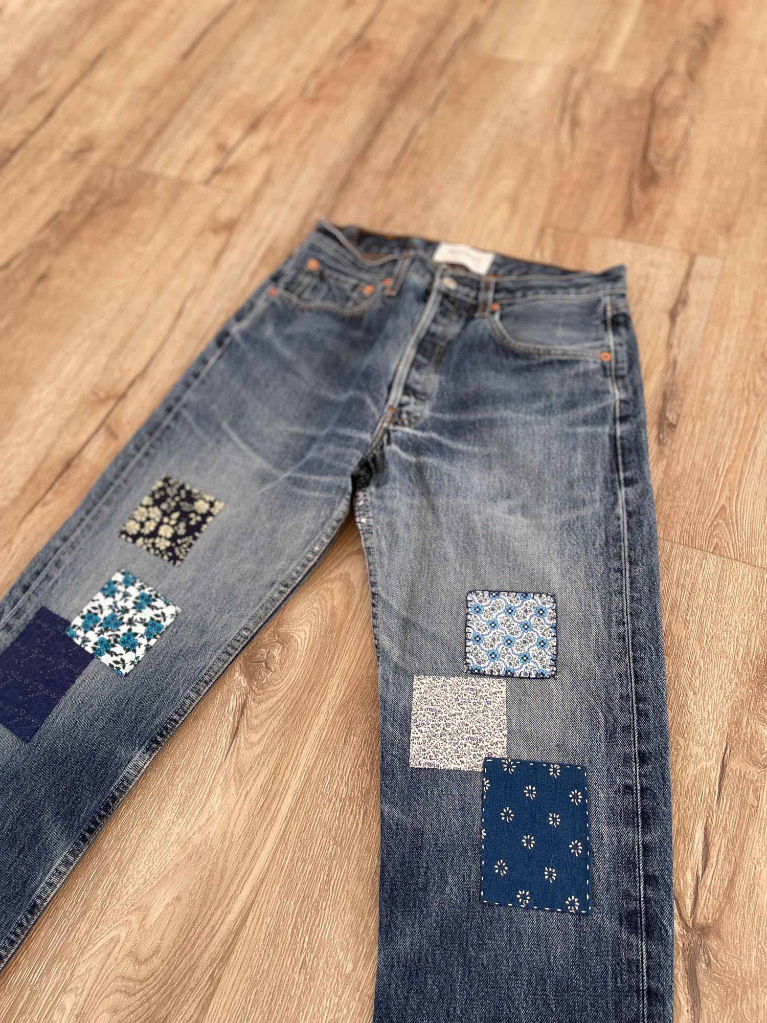 Tobago patched sales jeans